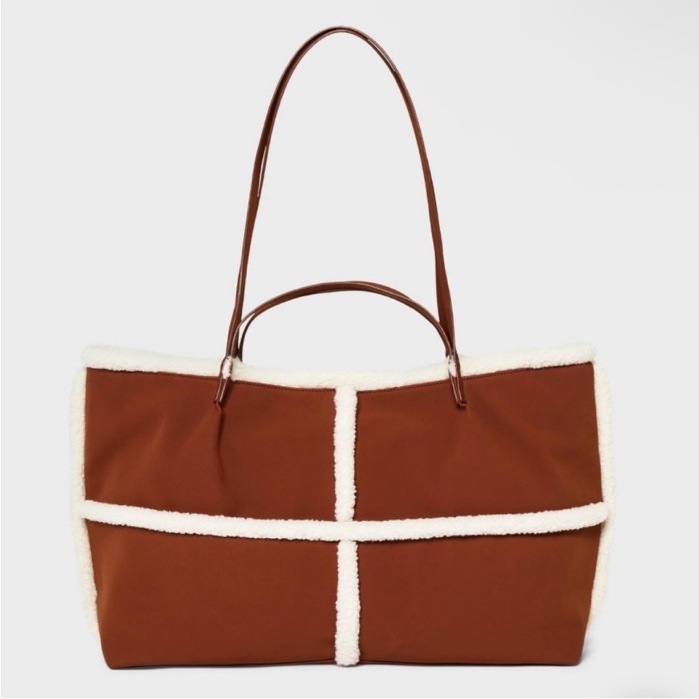 Universal Thread Cognac Brown Craft Tote Handbag